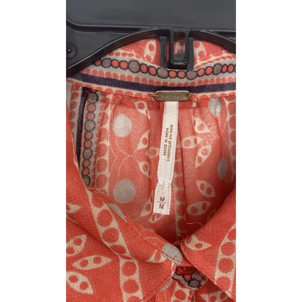 Free People Moonlight Miles Coral Floral Top Tunic - Picture 12 of 12